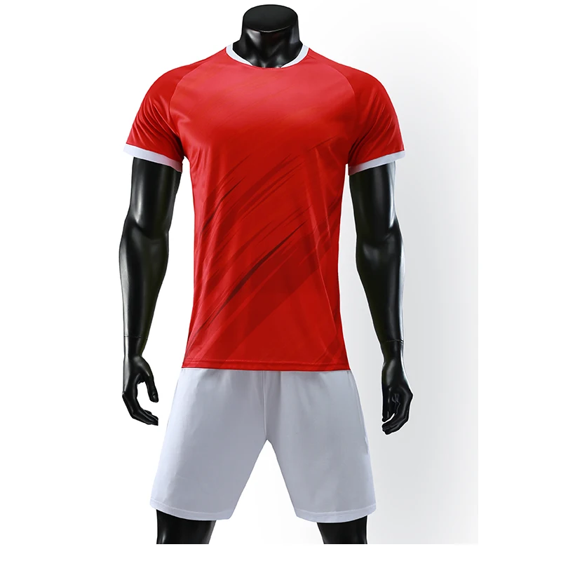 Мужская красная футбольная майка с коротким рукавом набор для взрослых