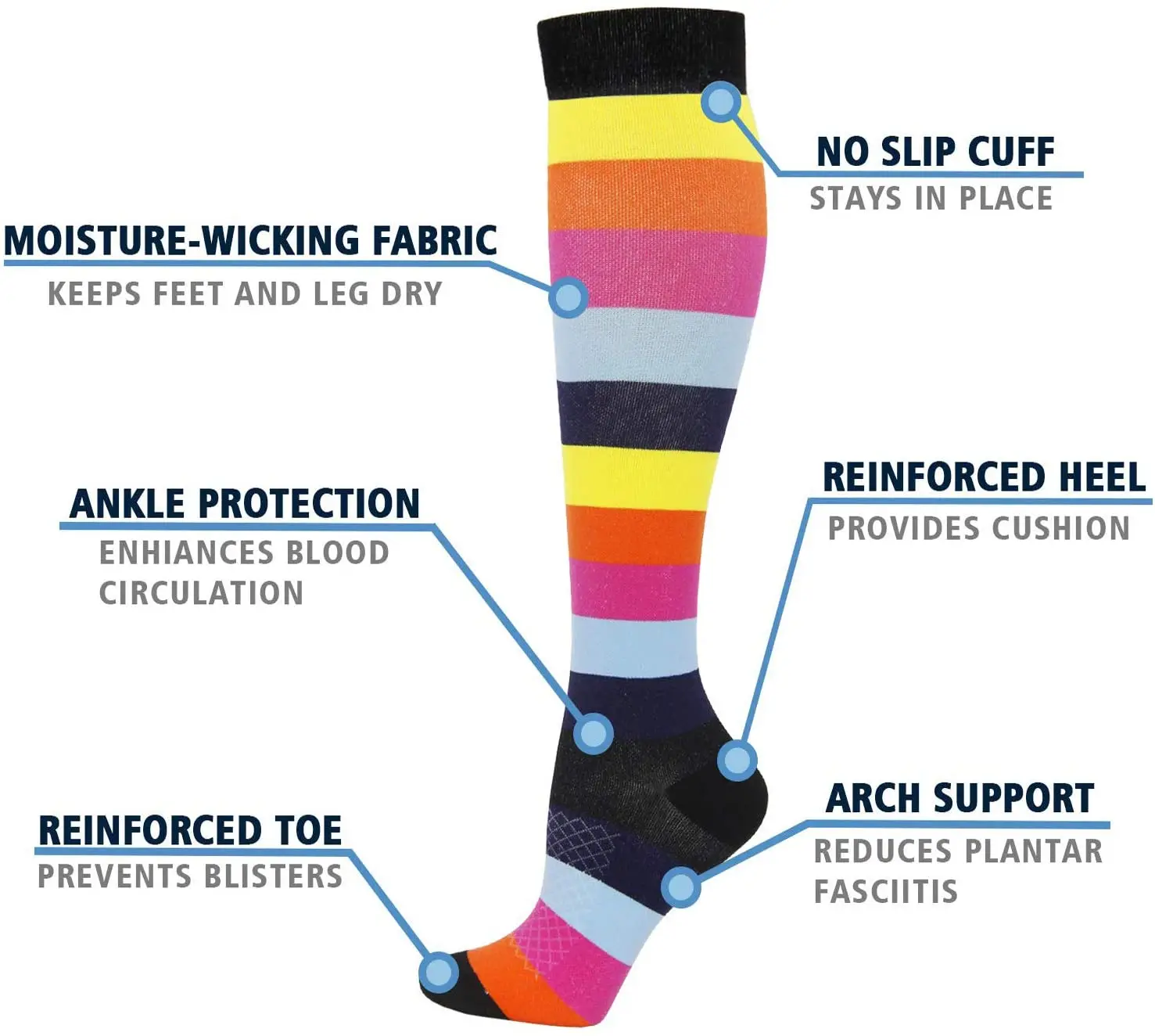 Compression Stockings Golf Football Socks Outdoor Sport Football Socks Soccer Compression Sock