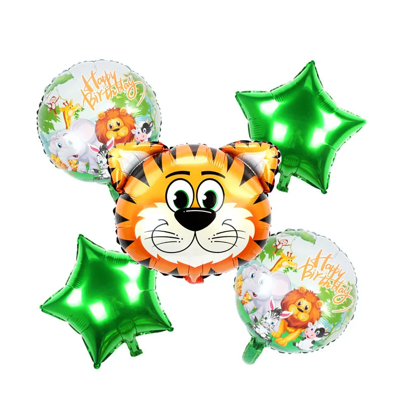 5 шт. воздушные шары в виде животных из джунглей|Товары для праздника| |
