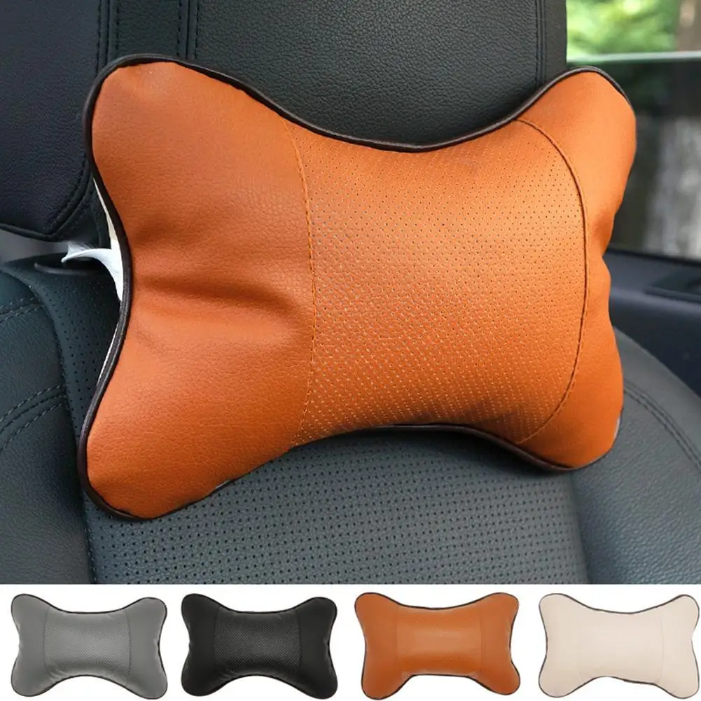 

Universal Neck Pillow Case Headrest Seat Cushion Solid Color Bone Car Accessory car accessories Neck Pillow