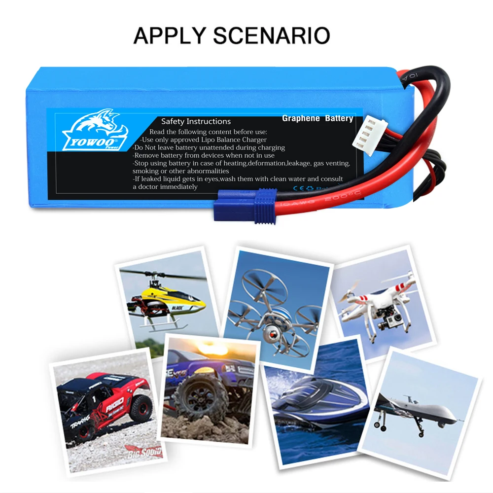 Аккумулятор Yowoo 14 8 в 5000 мАч Grpahne аккумулятор 500 c 4S Lipo с разъемом XT90 EC5 для