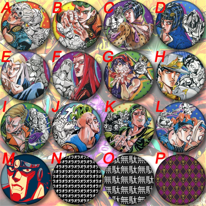 3 шт./компл. 58 мм японский аниме JoJo'S Необычные приключения мультфильм булавки