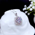 Inbeaut Классический 925 серебро пройти Diamond тесты отличный крой 5 ct сверкающие D Цвет Муассанит кулон ожерелье, свадебные ювелирные изделия для ювелирных изделий