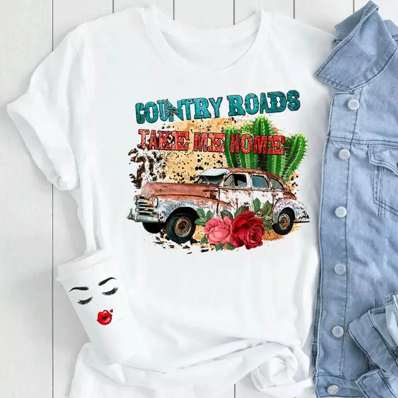 

Женская модная футболка с коротким рукавом, с мультяшным принтом