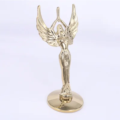3D goddess 【Высокое качество! Автомобильный Стайлинг 21*9 см из цинкового сплава золотой серебряный конь Орел богиня Эмблема для багажника значок боковые логотипы - Цвет: 3D goddess