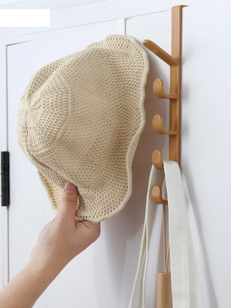 plastic door hooks over cabinet drawer room kitchen bathroom hanger hook coat clothes nail free behind the door mask holder free global shipping