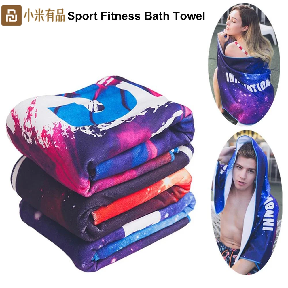 Новинка спортивное банное полотенце Youpin FO для фитнеса 70x140 см цветное пляжное из
