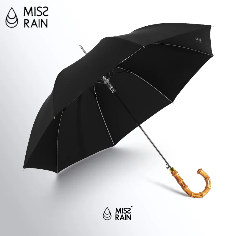 Online MissRain Grandi Uomini Ombrello Antivento Manico Lungo Creativo Forte Signore Retro Manico Di Bambù Ombrello Affari Corporation Regalo
