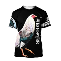 t shirt for men rooster pattern 3d printed unisex funny chicken symbol summer cool top streetwear tees dropshipping