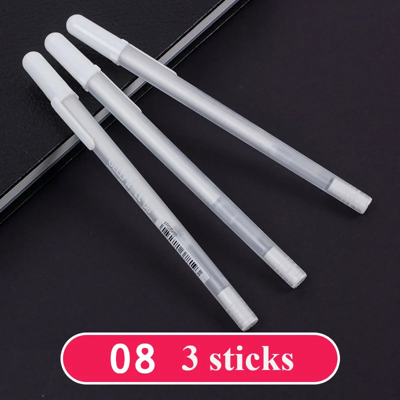 08-3pcs SAKURA XPGB изюминка ручка для рисования художественные маркеры акварельные комиксы ручная роспись красочная живопись маркер для выделения текста рисования канцелярские принадлежности - Цвет: 08-3pcs