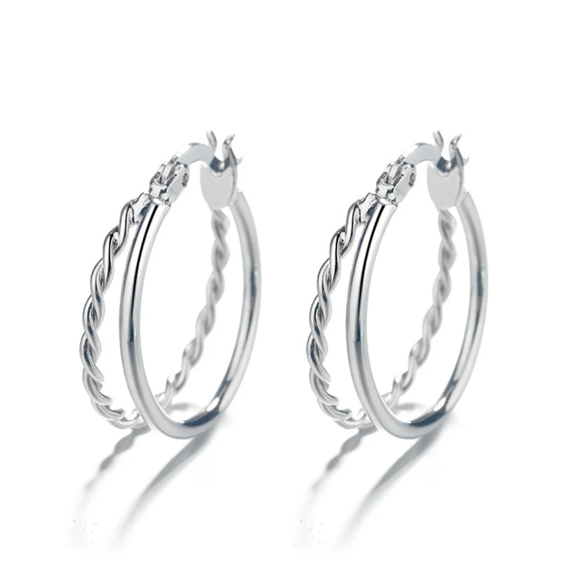 

Classic Simple 2020 New Two Circles Pendientes Unusual Women's Stud Earrings Earings Ladies Fashion Jewelry
