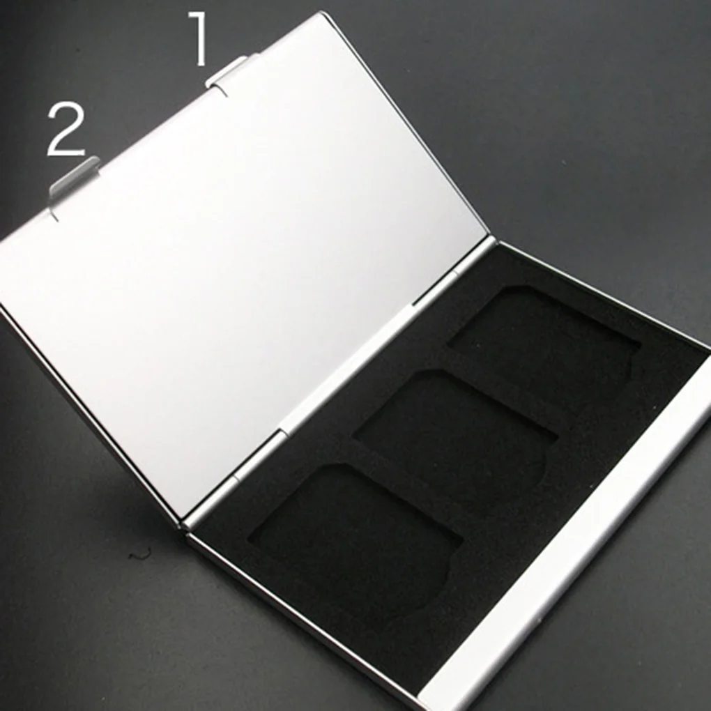 Портативный чехол для карт памяти, однослойный алюминиевый Micro SD TF карта, 24 слота, Micro SD карта, контактный ящик для хранения, держатель, чехол s