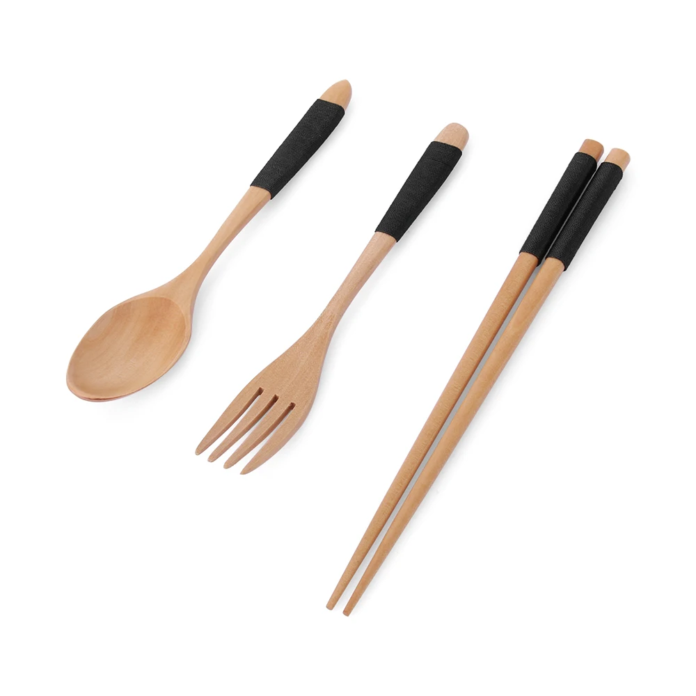 Ложка ручной работы вилка палочки для еды портативная посуда деревянные