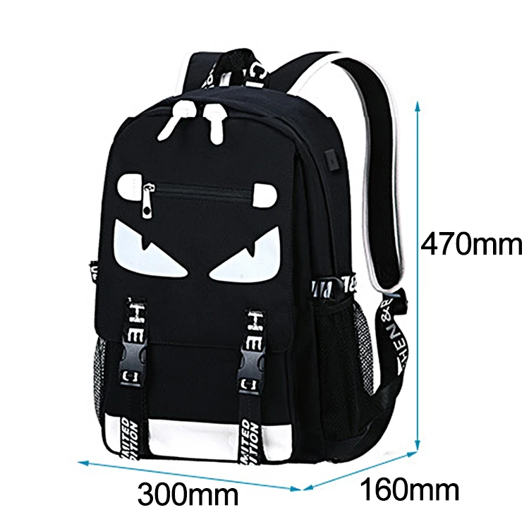 Студенческий школьный рюкзак 3D светящаяся анимация USB зарядка школьная сумка для