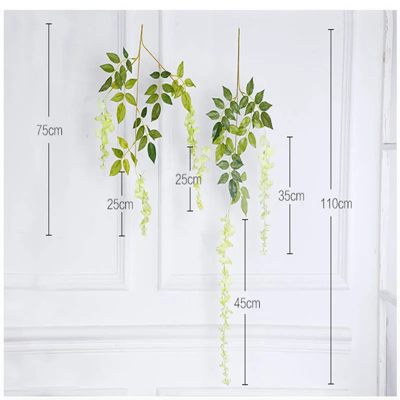 1 шт./искусственный цветок глицинии лоза Свадебное Украшение подвесное