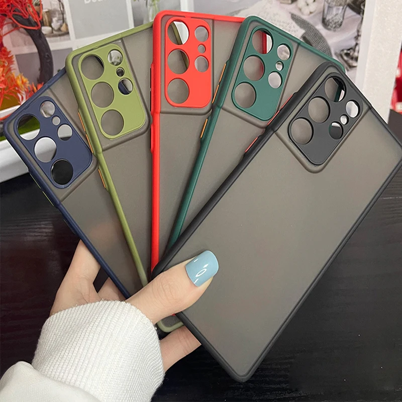 

Hard Matte Shockproof Case For Samsung Galaxy M52 A31 A21S A51 A71 A02S J4 2018 J5 J6 J7 J8 Plus A7 2018 J2 Prime Grand Prime