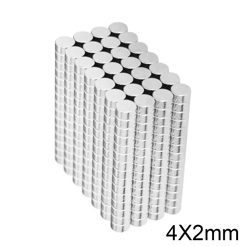50/100/200/500/1000PCS 4x2 mm Rare Earth Magnets Diameter 4x2mm Small Round 4mm*2mm Permanent Neodymium Disc 4*2|Магнитные