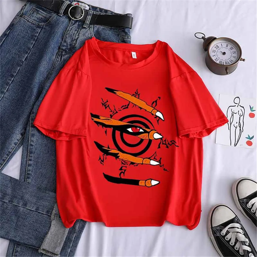 

Naruto Printing Women T-Shirt Japanese Anime Clothes Fasmous Brond Hip Hop Womens Tshirts Fashion Casual T Shirts for Girls Tops