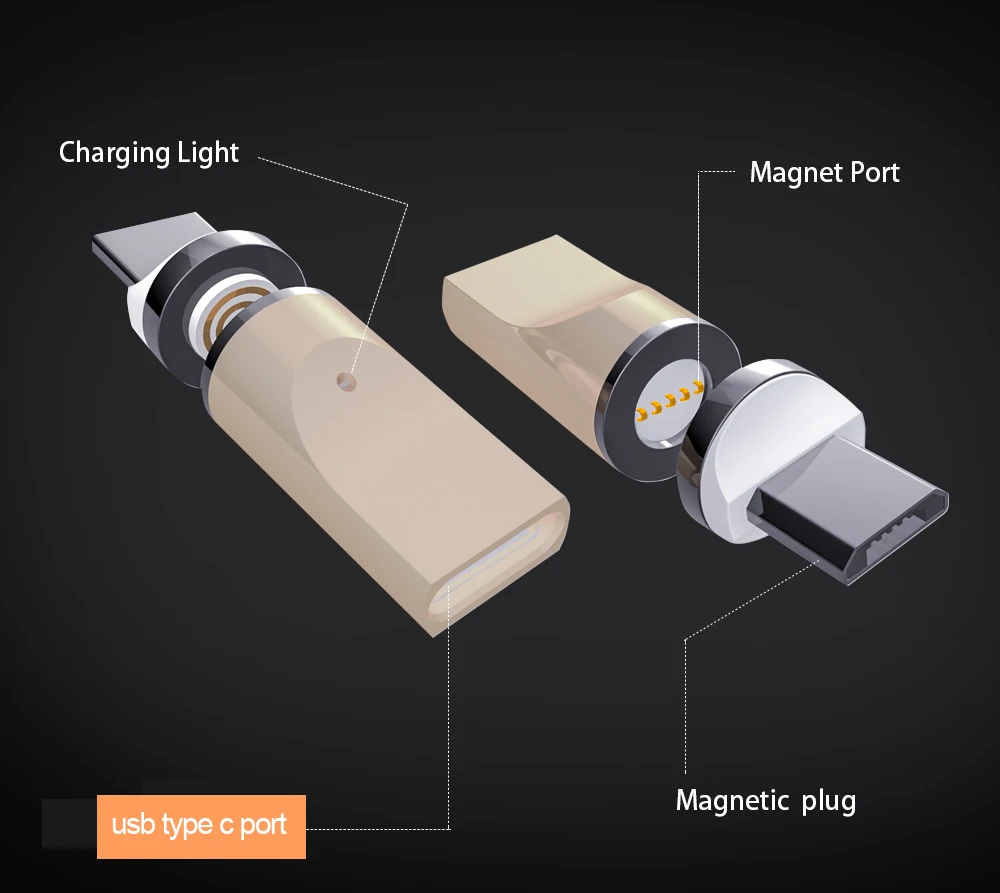 Garas Магнитный USB Type C адаптер/Micro/USB type c порт зарядное устройство и адаптер для