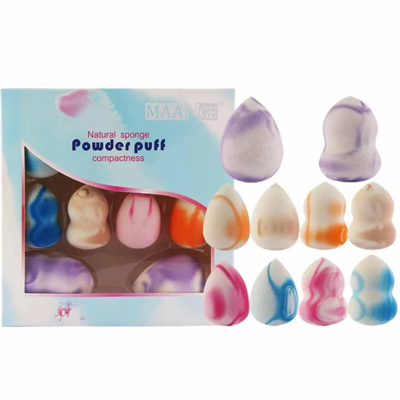 

10 шт. уход за кожей лица макияж губка косметический Красота буфами на рукавах тональный крем контур Гладкий макияж блендер набор инструмент...