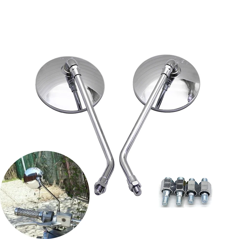 Мотоциклетное зеркало заднего вида Cafe Racer универсальное круглое боковое для Kawasaki