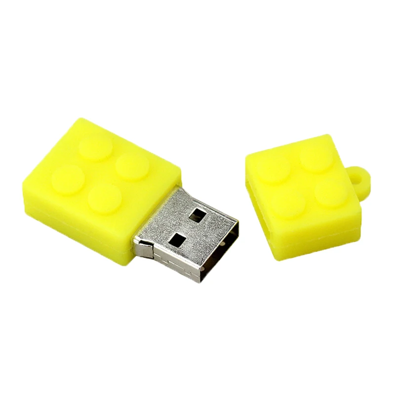 Флешки строительные блоки USB 2,0 Флешка USB флеш-накопитель силиконовая Флешка 4 ГБ 8 ГБ 16 ГБ 32 ГБ детская игрушка память флеш-накопитель