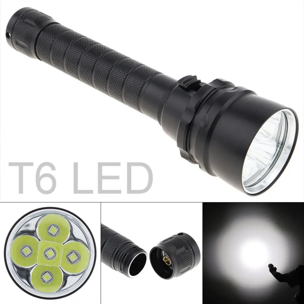 

RTNLIT Профессиональный водонепроницаемый дайвинг фонарик 7500 люмен черный