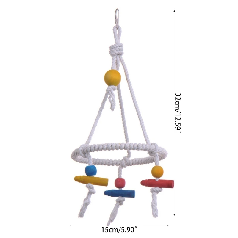 

Pet Bird Parrot Swing Hanging Toy Parakeet Cockatiel Cage Hammock Swing