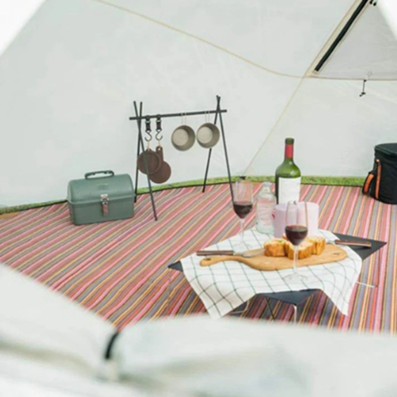 

Aluminum Alloy Hanging Rack 8Kg Bearing Weight Outdoor Camping Triangular Clothes Storage Rack