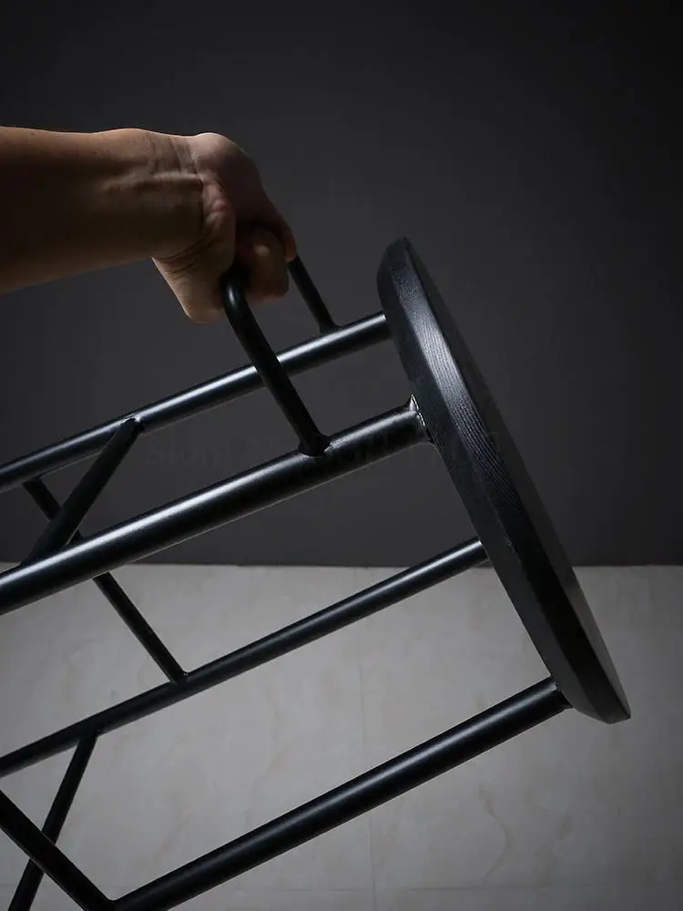 Скандинавский барный стул железное одноцветное дерево Европейский современный