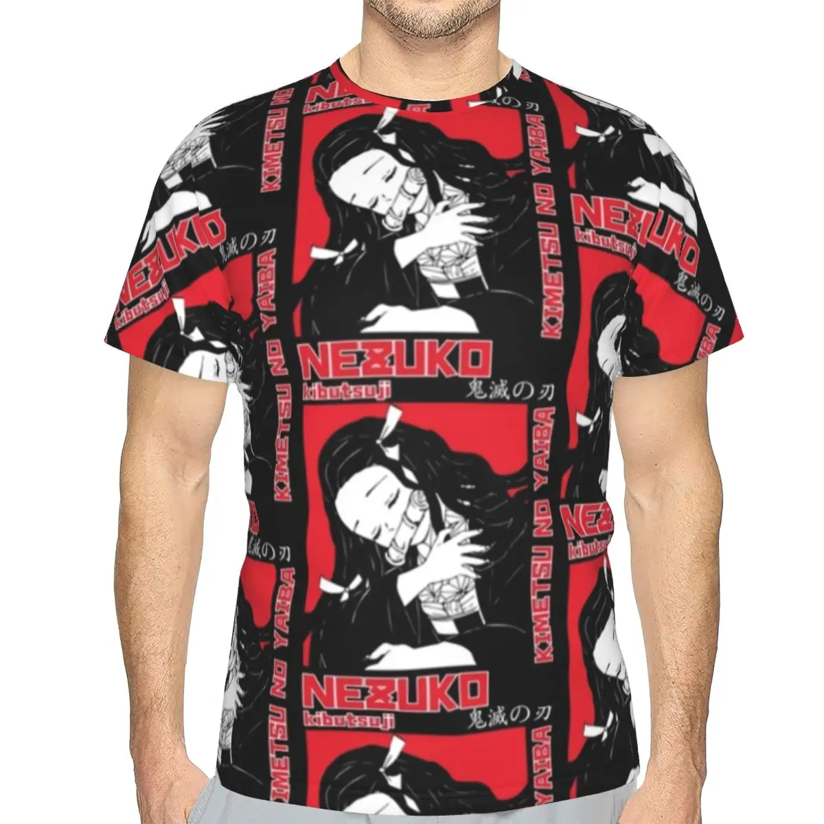 

Demon Slayer T Shirt Funny Polyester Beach T-Shirt Short Sleeves Print Tee Shirt Oversized Men