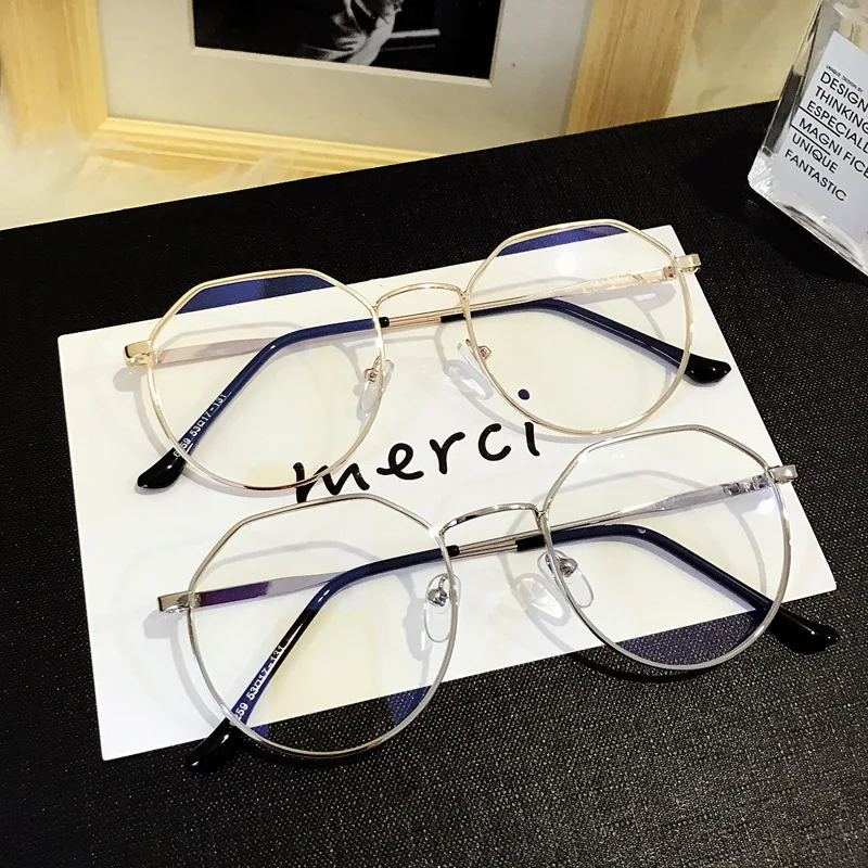 Ретро Круглые глазки для женщин Близорукость Оптические очки металлические