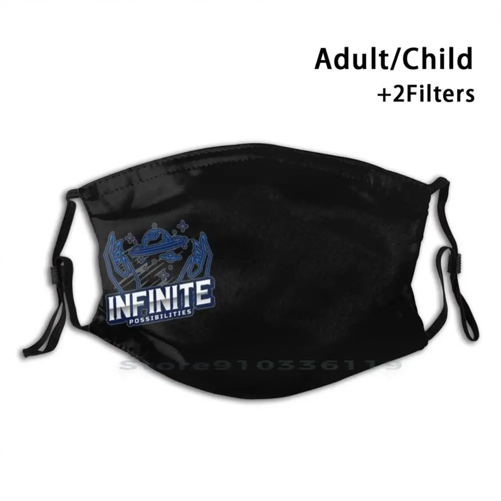 

Infinite Possibilities - Grabbing Planets And Stars Design Anti Dust Filter Washable Face Mask Kids Infinite Possibilities Blue
