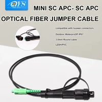 5pcs ip67 waterproof outdoor patch cable compatible with huawei connector mini scapc 5m 3 0mm black round cable cord