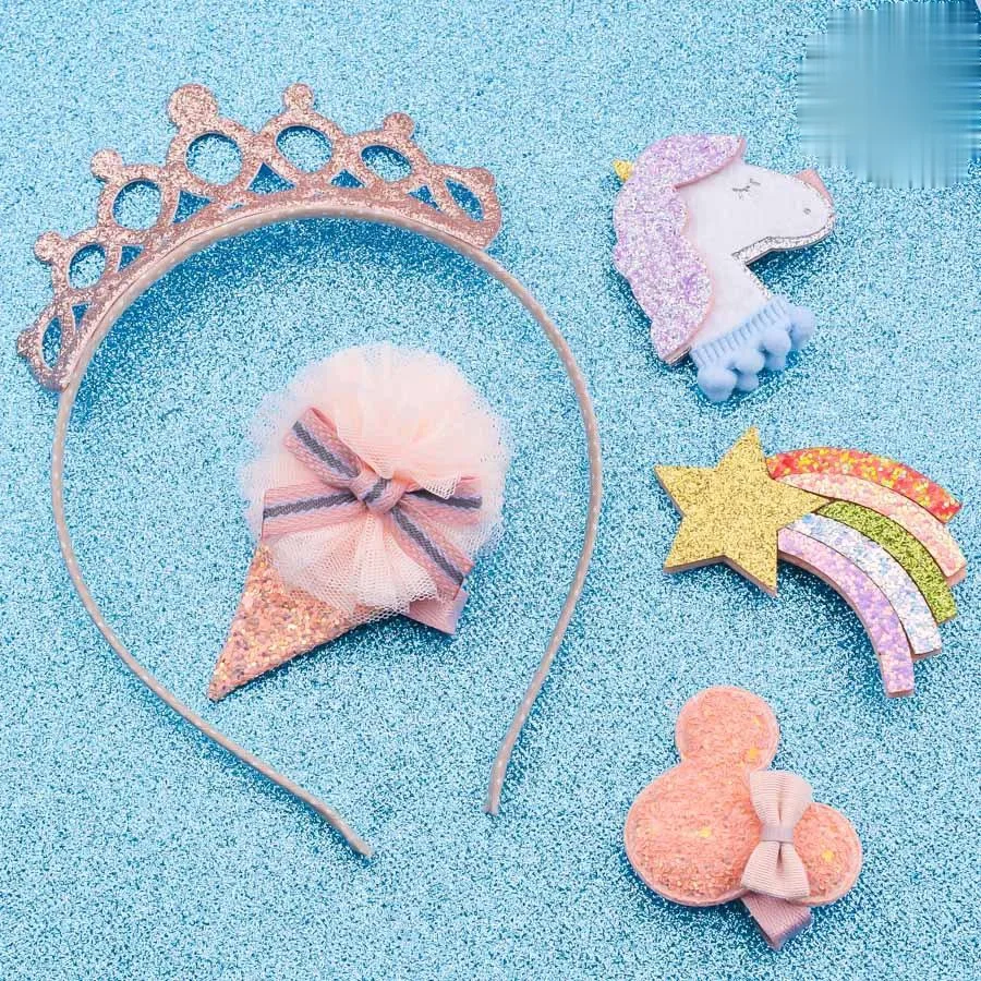 

Fashion Children's Hair Clips Hair Bands Hair Accessories Hair Clips Combo Set