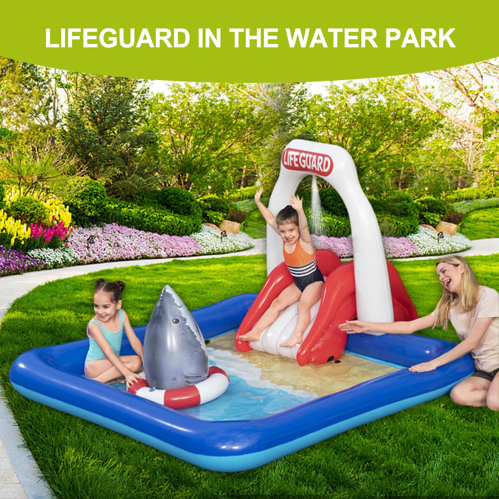 

Inflatable Swimming Pool with arch Slope Blow Up Thickened Kiddie Lounge Pool children baby outdoor swimming Ocean ball pool