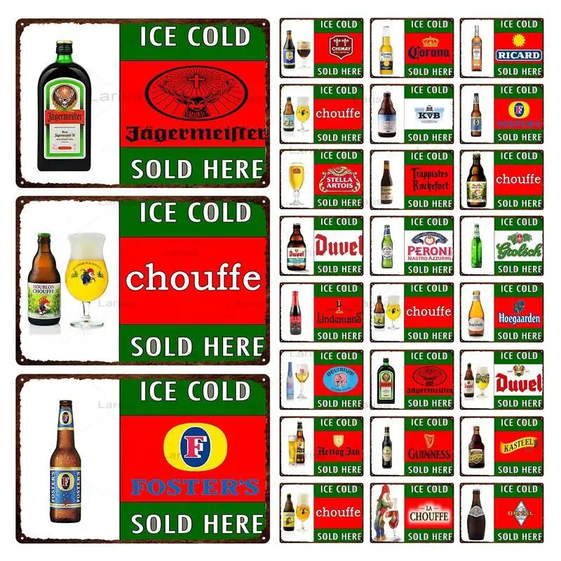 

Pub Bar Decoration Drinks Beer Tin Signs Metal Plaque Wine Whiskey Painting Poster Pub Club Home Vintage Wall Art Sticker Decor