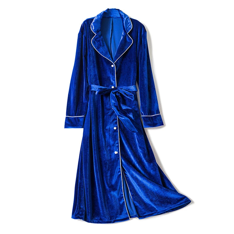 Female Velvet Kimono Nightgown Summer Wedding Lady Bathrobe Casual Daily Sleep Comfortable Sleepwear Smooth Elegant Homewear | Женская