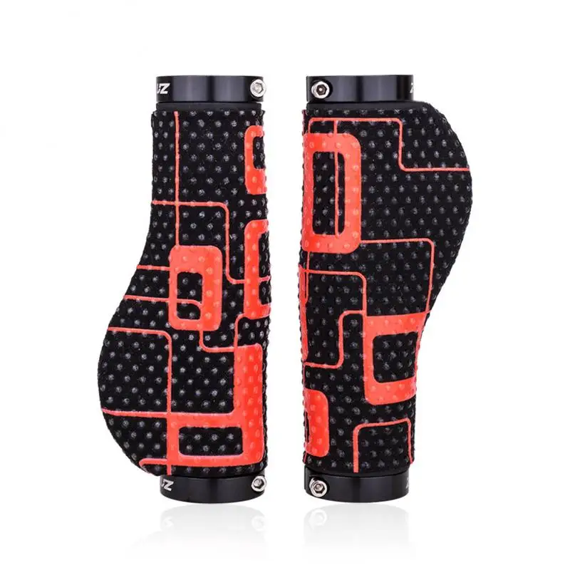 Ergonomic Mountain Bike Grip Rubber Particles Non-slip Bilateral Locking Grip Set Ultraight Cycling Handlebar Bicycle Grips