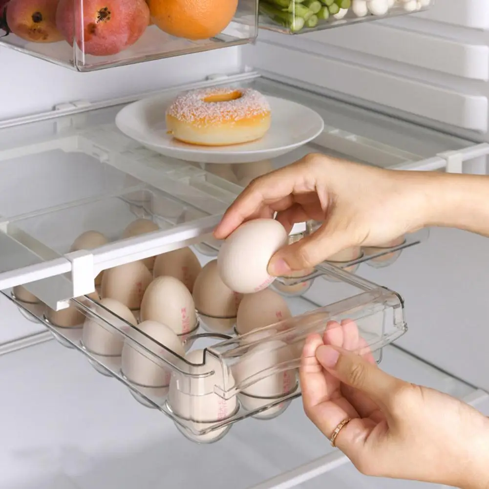 

Fridge Food Fresh Keep Storage Box Multi-Purpose Space Saver Refrigerator Food Container Egg Storage Drawer Organizer