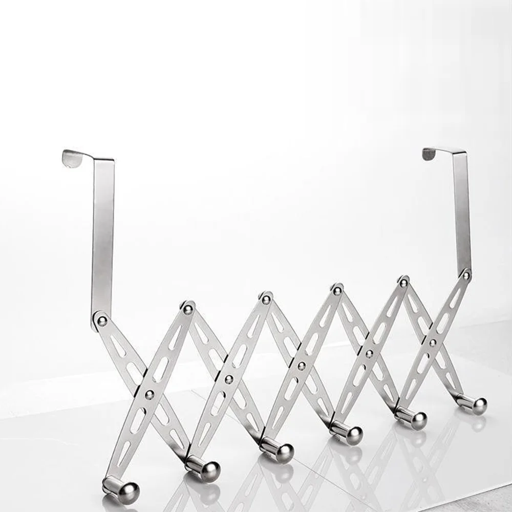 

Over The Door 6 Hooks Home Bathroom Organizer Rack Clothes Coat Hat Towel Hanger Bathroom Kitchen Accessories Holder Hooks