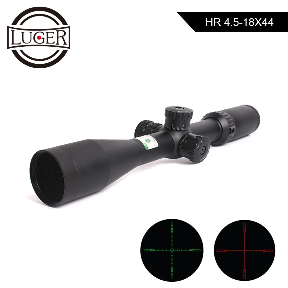 LUGER 4,5-18X44 охотничий оптический прицел, дальний боковой параллаксный прицел, стекло, травленая сетка, воздушные пистолеты, прицелы