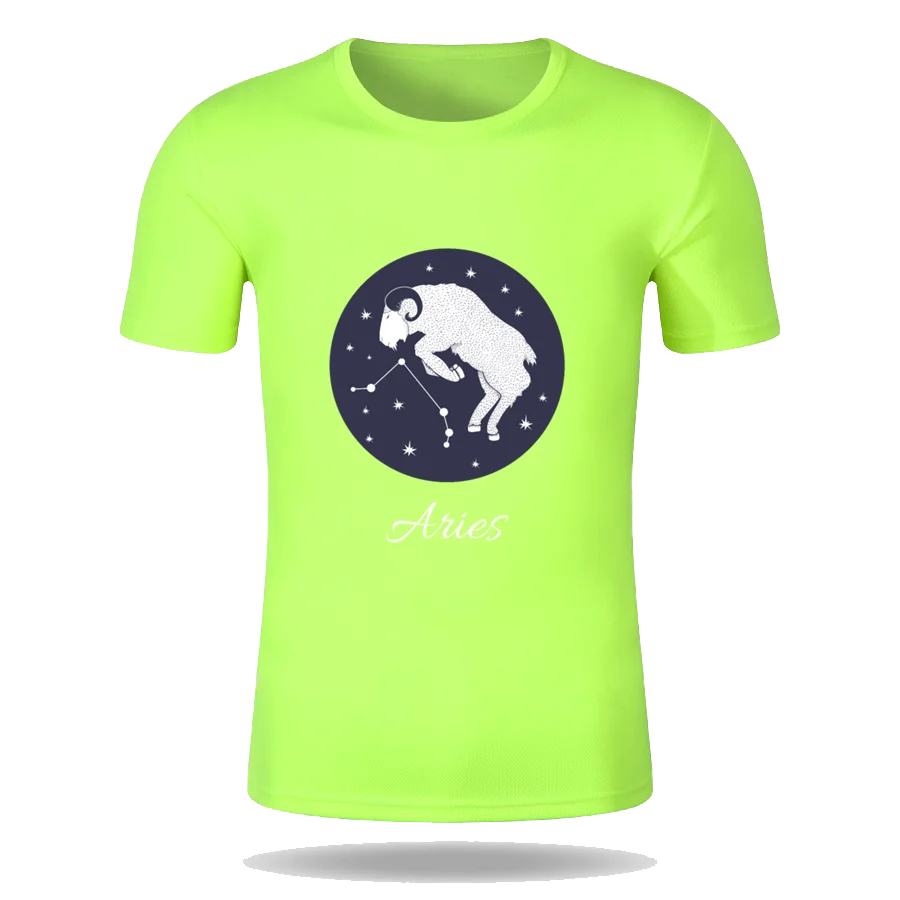 

Custom Summer Men Women White Aries 5 Quick Dry T-shirt 100% Polyester Couple Style Round Neck Jogging T Shirt