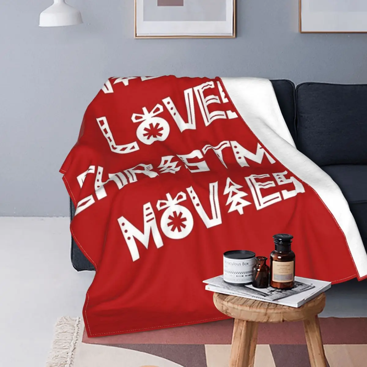

Manta divertida de películas navideñas para cama, alfombra a cuadros, manta térmica para sofá