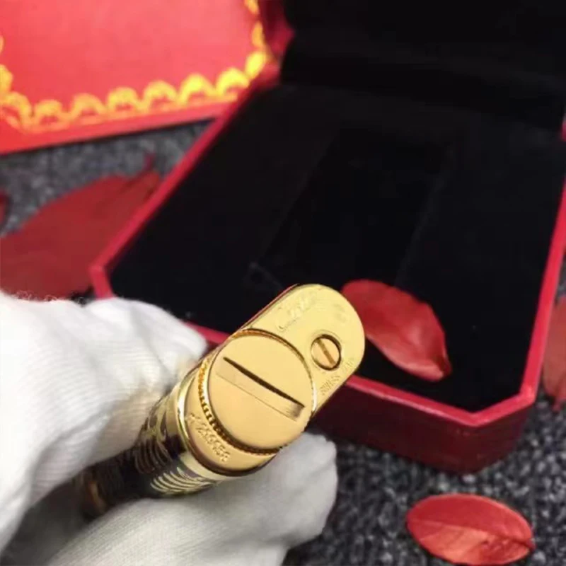 

100% New vintage dupont bright sound gas lighter windproof copper body for cigarette