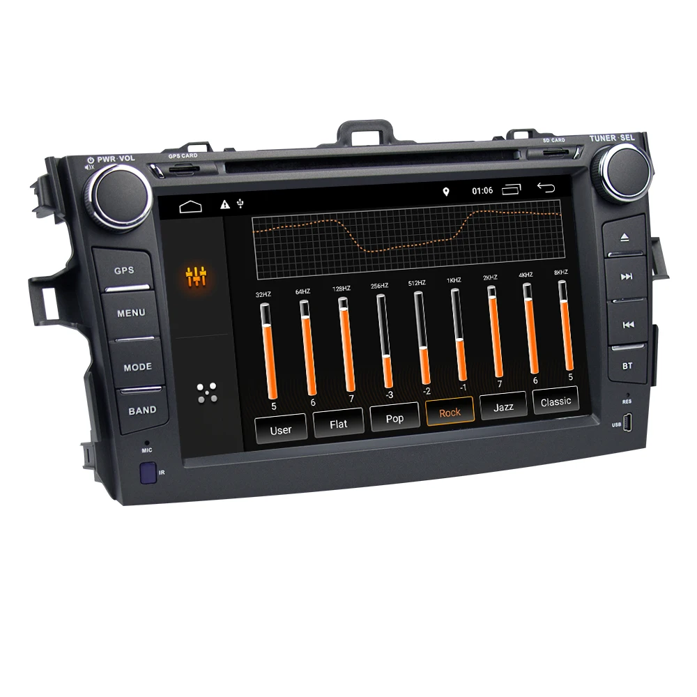 Eunavi 2 din Android 9,1 TDA7851 автомобильный dvd мультимедиа для Toyota Corolla 2007 2008 2009 2010 2011 gps стерео радио ПК сенсорный экран