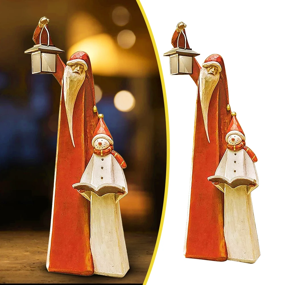 

Рождественское украшение из смолы с Санта-Клаусом, снеговиком, 2022