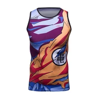 wholesale anime men tank top 3d sublimation printed sleeveless t shirt men vest soft gym sport running mma bjj clothes cosplay