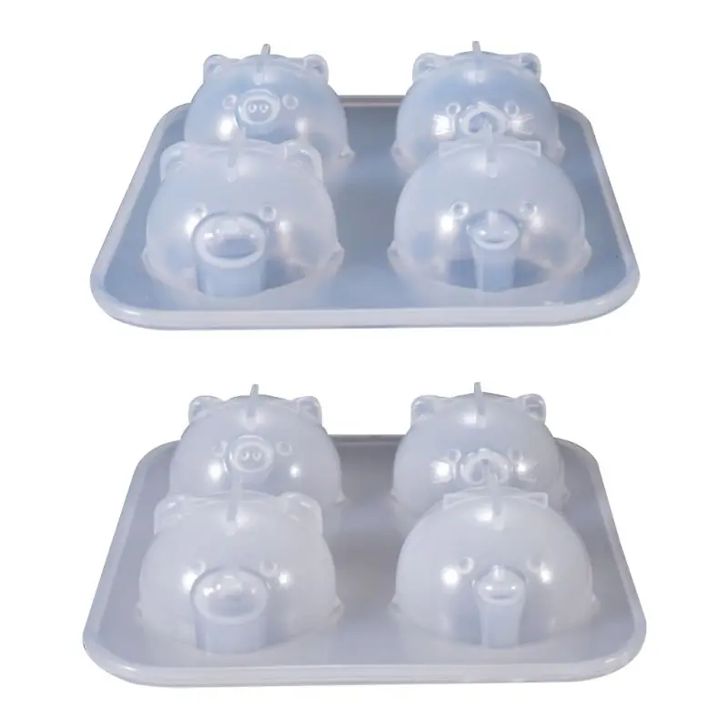 4 сетки маленькая форма в виде животных DIY Кристалл эпоксидный клей поросенок