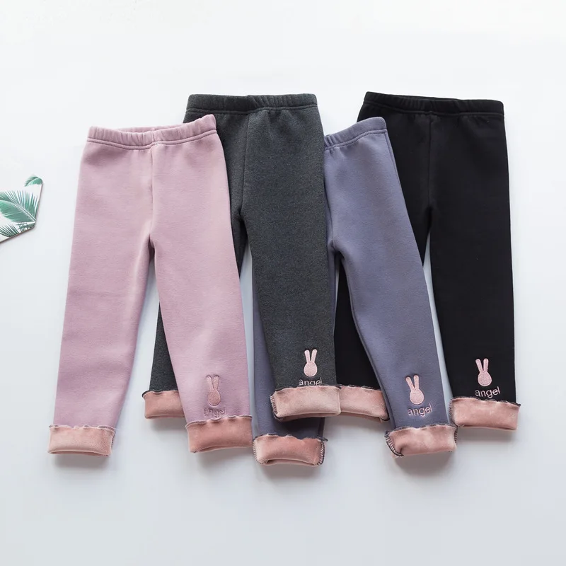 Зимние Детские Брюки Корейская версия детских брюк детские брюки с вышивкой